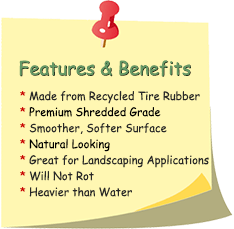 Shredded Rubber Mulch Features