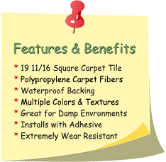 SportWeave Carpet Tile Features