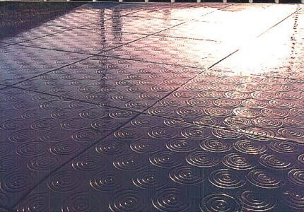 Sunset on Wet Safety Grooved Concrete